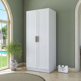 Hanah Home Armario Blanco con Estanterías